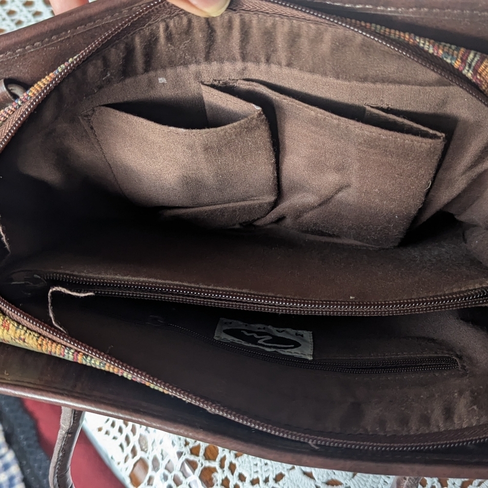 Marld Elegant Brown Patterned Handbag - image 4